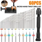 60PCS Mini Micro Hand Drill Bits Set Small Manual Keyless Chuck Pin Vise Rotary. Fixed Price $13.54.