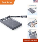 12" Guillotine Paper Cutter, Heavy Duty 12-SHEET Capacity Trimmer For Cardsto.... Fixed Price $62.23.
