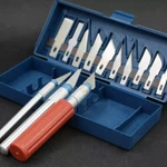 13PC Hobby Knife Razor Blade Set Kit W Case Cutter Tool Exacto Precision Cutting. Fixed Price $14.99.