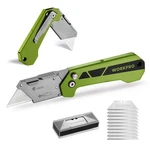 Workpro Pocket Folding Utility Knife Box Cutter Quick Change Axis Lock 10 Blades. Fixed Price $14.99.
