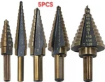 5PCS Hss High Speed Steel Cobalt Titanium Step Drill Bit Multiple Hole 50 Sizes. Fixed Price $15.92.