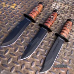 Wartech 12" Military Usmc Tactical Fixed Blade Fighting Knife Black Coated. Fixed Price $24.95.