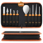 Chryztal Pumpkin Carving Kit Tools Halloween, Professional 10 Pcs, Black. Fixed Price $37.99.