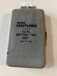 Sears Craftsman 15 Piece Metric Tap Set 52378. Fixed Price $70.00.