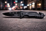 Elitedge 10-970RD Aluminum Handle Tactical Rescue Spring Assist Knife. Fixed Price $15.00.