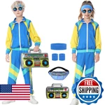 Timsophia 80S Tracksuit For Kids, 90S Outfits Boys Girls 6PCS Hip Hop Dance Cost. Fixed Price $56.04.