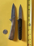 Lot Of 2 Woodcraft Handles Stainless Edc Pocket Knife: One Is Sarge. Nice. Fixed Price $19.99.