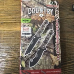 Mossy Oak Hunting Knife Set - Fixed Blade, Straight Edge & Gut Hook. Fixed Price $24.99.