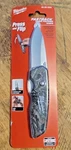 Milwaukee Camo Press-n-flip Fastback Folding Pocket Knife W/ Clip #48-22-1524. Fixed Price $32.54.