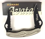 Schrade Avatar Knife Lockhorn Double Liner Serrated & Plain + Box. Fixed Price $29.95.