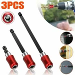 3PC Screwdriver Extension Drill Bit Holder Quick Release 1/4 Hex Shank Magnetic. Fixed Price $7.99.