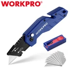 Workpro Utility Knife Folding Box Cutter Wire Stripper Gut Hook Nylon Handle New. Fixed Price $15.99.