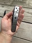 Ace Of Spades Folding Knife Slim Slide-lock Design. Fixed Price $19.00.