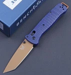 Blue Glass Fiber Handle Gold Color Tanto Blade Axis Lock Pocket Tactical Knife. Fixed Price $31.87.