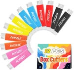 Box Cutters 12 Pack, Utility Knife, Retractable With Razor Blade,. Fixed Price $11.54.