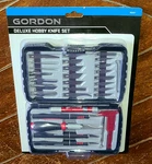 Gordon 41PC Deluxe Hobby Knife Set: Blades/holders/tweezer/screwdrivers/case. Fixed Price $26.99.