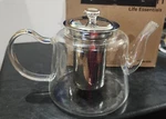 1100 ML/37 Oz Glass Teapot Heat Resistant Stainless Steel Infuser ASR-TEA-1200. Fixed Price $19.99.