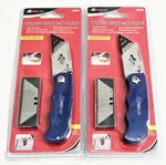 Ate Pro Lock Back Folding Utility Knives Plus 12 Blades Razor Knife Blue 93201. Fixed Price $19.99.