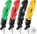 Folding Box Cutter Knives: 4-PACK Heavy Duty Utility Knife Pocket. Fixed Price $16.95.