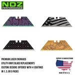 Utility Knife Box Cutter Blade Steel Replacement Engraved Designs & Coatings. Fixed Price $29.99.