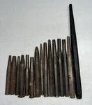 Hargrave Wilton Drift Punch Line Up American Made Mixed Lot Of 15. Fixed Price $39.00.