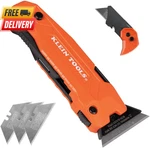 2-IN-1 Folding Utility Knife Scraper Tool Built-in Blade Storage Set. Fixed Price $21.98.