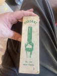 Vintage C.s. Osborne No 149 Arch Punch 3/8 In. Hole Cutter Made Usa. Fixed Price $21.00.