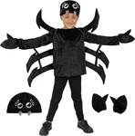 Kids Black Spider Costume & Legs Boys Girls Tarantula Suit Halloween 3 - 12 Yrs. Fixed Price $35.95.