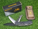 Browning Primal Kodiak 3.75" 3-BLADE Knife, Drop Point/bonesaw/guthook #3220430B. Fixed Price $43.92.