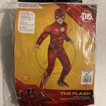 The Flash Deluxe Used Kids Costume - Medium Size Superhero Outfit. Fixed Price $32.00.