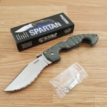 Cold Steel Spartan Folding Knife 4.5" AUS10A Serrated Blade Griv-ex Handle. Fixed Price $83.19.