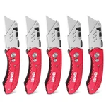 5PCS Lock Foldable Retractable Blade Utility Knife Back Box Cutter W/pocket Clip. Fixed Price $25.99.