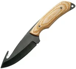 Pakistan Fixed Knife 3.75" Stainless Steel Full Tang Guthook Blade Brown DH-8007. Fixed Price $14.95.