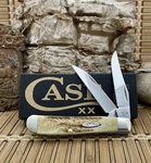Case Xx Usa 6.5 Burnt Bone Stag 65305 Stainless Mini Trapper Pocket Knife. Fixed Price $84.99.