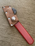 Vtg. Klein Tools #5574-S Linemans Cable Splitting Knife With Leather Sheath. Fixed Price $18.00.