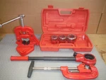 Hfs Pipe Threading Kit TAR-100 1/2, 3/4, & 1" Dies + Cutter Vise Clean *NDR5A. Fixed Price $55.00.