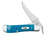 Case Russlock Caribbean Blue Jigged Bone Folding Knife Usa Made. Fixed Price $89.99.