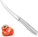 Tomato Slicing Knife Dual Serrated Blade American Made Kitchen Cutlery. Fixed Price $12.99.