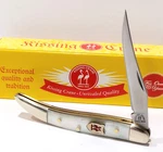 Kissing Crane Genuine White Mother Of Pearl Toothpick Folding Pocket Knife. Fixed Price $31.95.