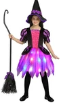 Witch Costume For Girls Led Light Up Halloween Medium (8-10). Fixed Price $25.00.