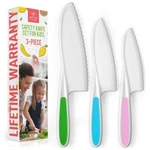 Zulay 3-PIECE Kids Knife Set For Real Cooking & Baking. Fixed Price $8.99.