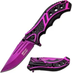 Spring Assisted Folding Edc Cutting Tool Purple Blade, Pocket Clip. Fixed Price $26.96.