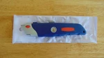 H-1369 Uline Blue & Red Knife With Soft Comfort Grip Handle "new Bag". Fixed Price $9.99.