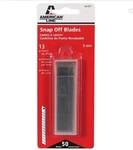 American Line 13-POINT 9MM Snap-off Knife Blades 50-PACK High Carbon.... Fixed Price $20.00.