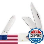 Case Xx Wr Pocket Knife Large Stockman White Synthetic Stars Stripes 39916 4375. Fixed Price $126.20.