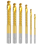 8 Pack Titanium Coated Hss Twist Drill Bits, 3-10MM Serrated Side Cutting. Fixed Price $11.54.