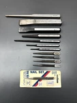 Vintage Craftsman Stanley Great Neck 12PC Punch Chisel Nail Set - Read Usa!!!. Fixed Price $105.00.