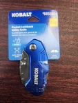 Kobalt Blue Pocket Lockback 3/4-IN 1 -blade Folding Utility Knife. Fixed Price $7.95.