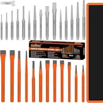 Horusdy 28PC Professional Tools Punch And Chisel Set Heavy Duty With Storage Bag. Fixed Price $49.94.