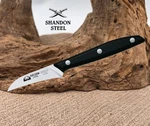 Due Cigni Kitchen Curved Paring Knife 2.76" Blade 2C 1001 Black Handle Italy. Fixed Price $40.00.